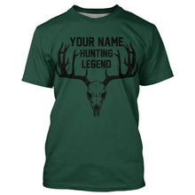 Load image into Gallery viewer, Deer Hunting Legend Personalized Custom Name Deer Skull Hunting Shirt For Hunters A46