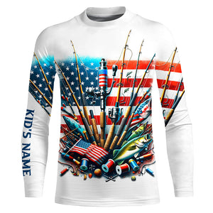 American Flag UV Protection Fishing Shirt For Fisherman Fishing Jersey A51