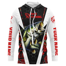 Load image into Gallery viewer, Personalized Bass Fishing jerseys, Bass Fishing Long Sleeve Fishing tournament shirts | red camo IPHW3681