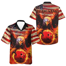 Load image into Gallery viewer, American Flag We The People Custom Patriotic Eagle Bowling Team Hawaiian Shirts For Men IPHW5287