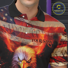 Load image into Gallery viewer, American Flag We The People Custom Eagle Bowling Shirts For Men, Patriotic Bowling Team Jerseys IPHW5287