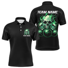 Load image into Gallery viewer, Custom Multi-Color Flame Skull Unisex Bowling Team Shirts, Strike Bowling League Team Jerseys IPHW6582