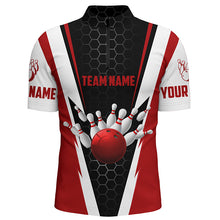 Load image into Gallery viewer, Bowling Shirts For Men Custom Name And Team Name Strike Bowling Ball And Pins, Team Bowling Shirts IPHW4968