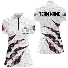 Load image into Gallery viewer, Custom Patriotic Bowling Shirts For Women, US Bowling Team Shirts American Flag Bowling IPHW7380