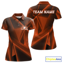 Load image into Gallery viewer, Brown and black polo shirt with 'Team Name' and 'Your Name' text on a white background
