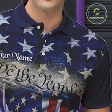 Load image into Gallery viewer, Customized Eagle Bowling Shirt Patriotic Polo Bowling Jersey For Men US Bowling | Blue IPHW7110