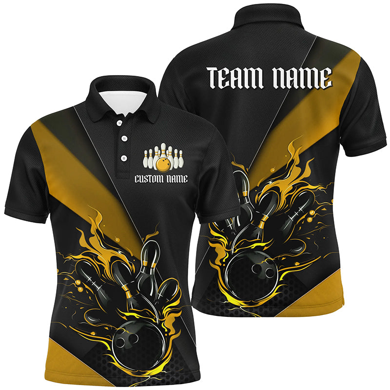 Multi Colors And Styles Custom Name Fire Flame Bowling Team Shirts For Men, Women And Kids IPHW6185