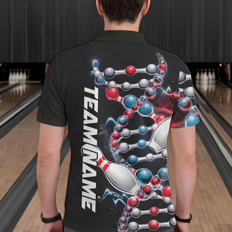 Bowling Is In My Dna Custom Bowling Polo Shirts For Men, Bowling Team Bowling League Shirt IPHW8372