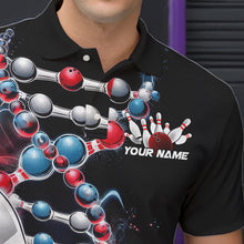 Load image into Gallery viewer, Bowling Is In My Dna Custom Bowling Polo Shirts For Men, Bowling Team Bowling League Shirt IPHW8372