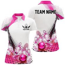 Load image into Gallery viewer, Custom Bowling Uniforms, Pink Outfit Bowling Shirts For Women Bowling Team Shirts IPHW7129