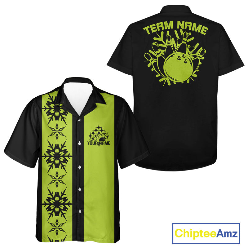 Custom Retro 50S Christmas Bowling Button Up Shirts, Vintage Xmas Bowling Shirt IPHW10106