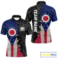 Load image into Gallery viewer, Ohio Flag Custom Bowling Team Shirts For Men, Patriotic Bowling League Shirt IPHW10720