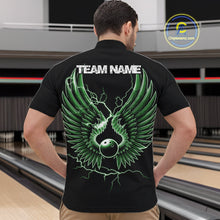 Load image into Gallery viewer, Custom Green Lightning Bowling Ball With Wings Bowling Men Team Shirt, Bowling Jerseys IPHW10730