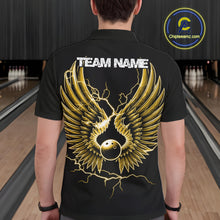 Load image into Gallery viewer, Custom Yellow Lightning Bowling Ball With Wings Bowling Men Team Shirt, Bowling Jerseys IPHW10732