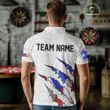 Load image into Gallery viewer, Custom Puerto Rico Flag Dart Team Polo Shirt For Men, Puerto Rico Dart Jerseys IPHW10021