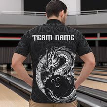 Load image into Gallery viewer, Custom Viking Dragon Bowling Quarter-Zip Team Shirts For Men, Celtic Bowling Shirt IPHW8584