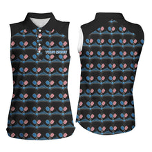 Load image into Gallery viewer, Custom American Flag Pickleball Polo Shirts, Patriotic Pickleball Jerseys For Women IPHW6940