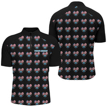 Load image into Gallery viewer, Personalized American Flag Pickleball Polo Shirts For Men, Patriotic Pickleball Jerseys For Team IPHW6941