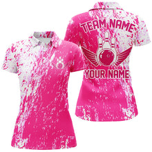 Load image into Gallery viewer, Personalized Bowling Shirts For Women, Team Bowling Jerseys Bowling Pin |Pink IPHW4999