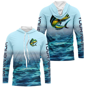 Mahi Mahi Fishing Custom Performance Fishing Gear Shirts, Mahi Mahi Long Sleeve Fishing Shirts IPHW6816