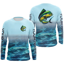 Load image into Gallery viewer, Mahi Mahi Fishing Custom Performance Fishing Gear Shirts, Mahi Mahi Long Sleeve Fishing Shirts IPHW6816