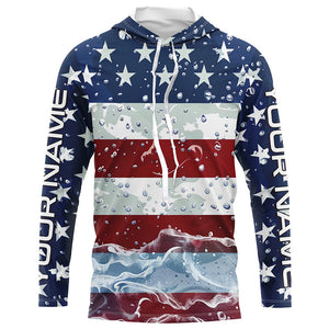 American Flag Custom Long Sleeve Uv Protection Fishing Shirts, Patriotic Fishing Jersey IPHW6850