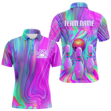 Load image into Gallery viewer, Custom Colorful Bowling Shirts For Men, Galaxy Colors Bowling Team Shirt Bowler Outfits IPHW7998