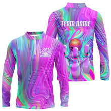 Load image into Gallery viewer, Custom Colorful Bowling Shirts For Men, Galaxy Colors Bowling Team Shirt Bowler Outfits IPHW7998