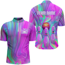 Load image into Gallery viewer, Custom Colorful Bowling Shirts For Men, Galaxy Colors Bowling Team Shirt Bowler Outfits IPHW7998