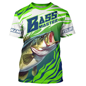 Personalized Bass master Fishing jerseys, Largemouth Bass Long sleeve performance Fishing Shirts IPHW3356