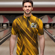 Load image into Gallery viewer, Custom Funny Beer Bowling Men Quarter-Zip Shirts For Bowlers, Humorous Beer And Bowling Jerseys IPHW8932