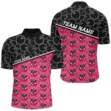 Load image into Gallery viewer, Pink Ribbons Bowling Pattern Custom Breast Cancer Awareness Bowling Shirts For Men And Women IPHW7006