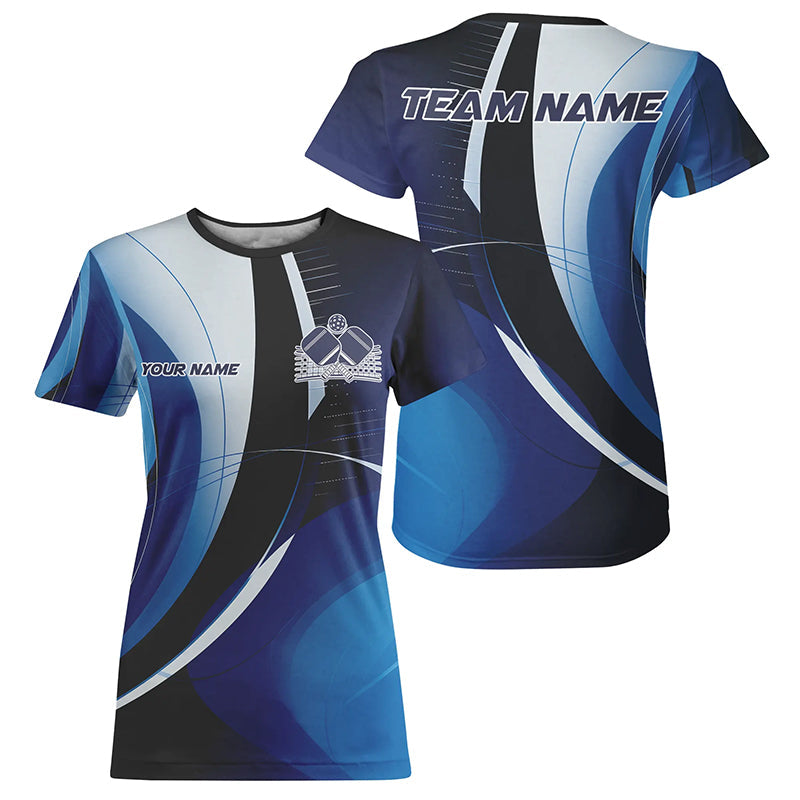 Custom Blue Pickleball Team T-Shirts For Women, Pickleball League IPHW8216