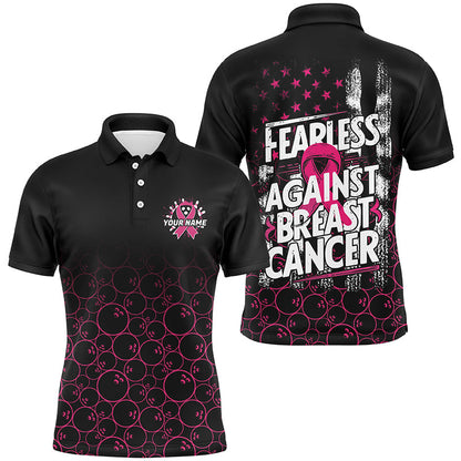 Fearless Against Breast Cancer Custom Bowling Shirts, Breast Cancer Awareness Jerseys For Team IPHW7010