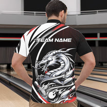 Load image into Gallery viewer, Custom Black And Red Dragon Bowling Team Quarter-Zip Shirts For Men, Dragon Bowling Jerseys IPHW8705