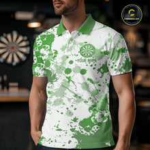 Load image into Gallery viewer, Custom Green Splatter Dartboard Darts Team Shirt For Men, Dart League Jerseys For Players IPHW10598