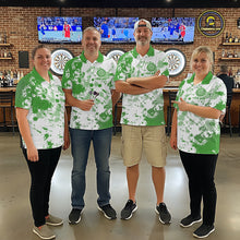 Load image into Gallery viewer, Custom Green Splatter Dartboard Darts Team Shirt For Men, Dart League Jerseys For Players IPHW10598