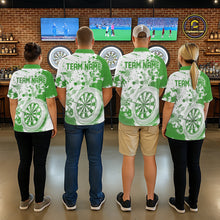 Load image into Gallery viewer, Custom Green Splatter Dartboard Darts Team Shirt For Men, Dart League Jerseys For Players IPHW10598