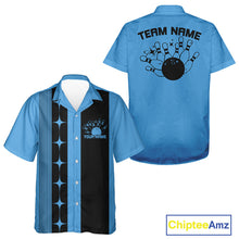 Load image into Gallery viewer, Custom Vintage Bowling Hawaiian Shirt For Men And Women, Bowling Team Button Up Shirt IPHW10062
