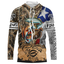 Load image into Gallery viewer, Texas Slam Camo Fishing TX Flag Custom Name Sun Protection Fishing Shirts Personalized Fishing gifts NQS337