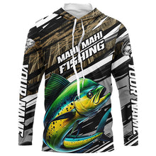 Load image into Gallery viewer, Personalized Mahi Mahi Fishing Long Sleeve Performance Shirts, Mahimahi Fishing Camo Jerseys IPHW6235