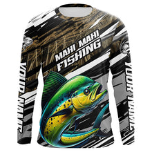 Load image into Gallery viewer, Personalized Mahi Mahi Fishing Long Sleeve Performance Shirts, Mahimahi Fishing Camo Jerseys IPHW6235