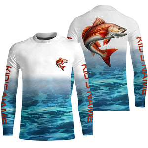 Personalized Redfish Fishing Jerseys, Redfish Puppy Drum Saltwater Tournament Fishing Shirts IPHW5700