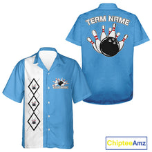 Load image into Gallery viewer, Custom Classic Vintage Argyle Bowling Men And Women Button Up, Retro Bowling Team Shirt IPHW10068