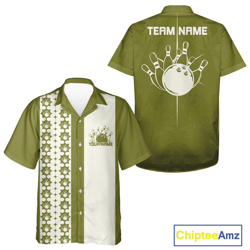 Custom Classic Retro Bowling Team  Shirt, Vintage Style Bowlers Outfits IPHW10073