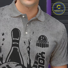 Load image into Gallery viewer, Custom American Flag Skull Bowling Shirts For Men, Patriotic Team Bowling Jerseys IPHW5846