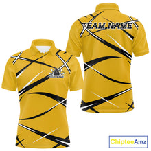 Load image into Gallery viewer, Custom Yellow Bowling Jerseys, Bowling Team Tournament Polo Shirts For Men IPHW11412