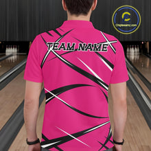 Load image into Gallery viewer, Custom Pink Bowling Jerseys, Bowling Team Tournament Polo Shirts For Men IPHW11414