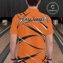 Load image into Gallery viewer, Custom Orange Bowling Jerseys, Bowling Team Tournament Polo Shirts For Men IPHW11415
