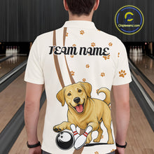 Load image into Gallery viewer, Custom Funny Labrador Retriever Dog Men Bowling Team Shirt, Dog Lovers Bowling Uniform IPHW10208